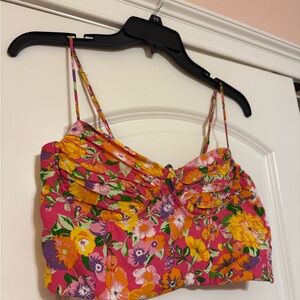 Zara Floral Multicolored Top